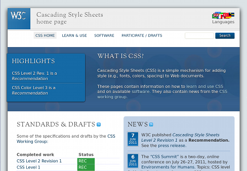 CSS Working Group 2011 Re-design